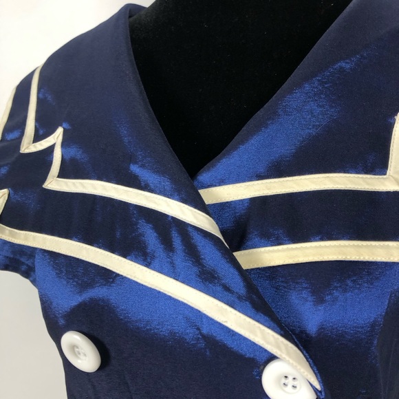 Vintage Blue Sailor Dress - Picture 5 of 8
